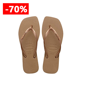 Logotipo quadrado fino em tom metálico dourado rosê/dourado rosê